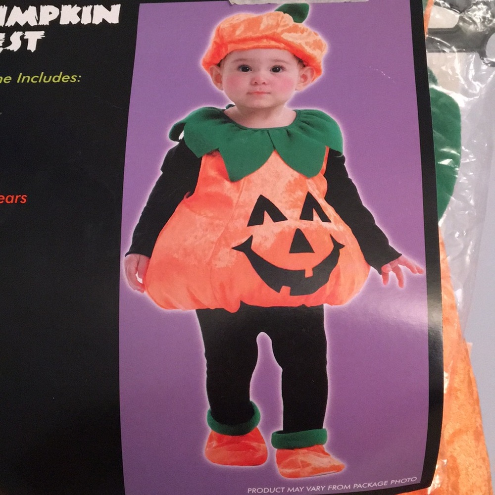 Infant 1-2 years pumpkin Halloween costume